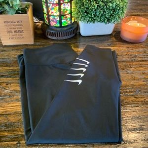 Nike Jogger Dri Fit 1X Exercise Athletic Logo Swoosh Black Stretchy